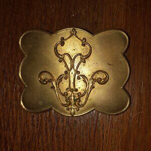Gold Tone Brass Victorian Style Brooch